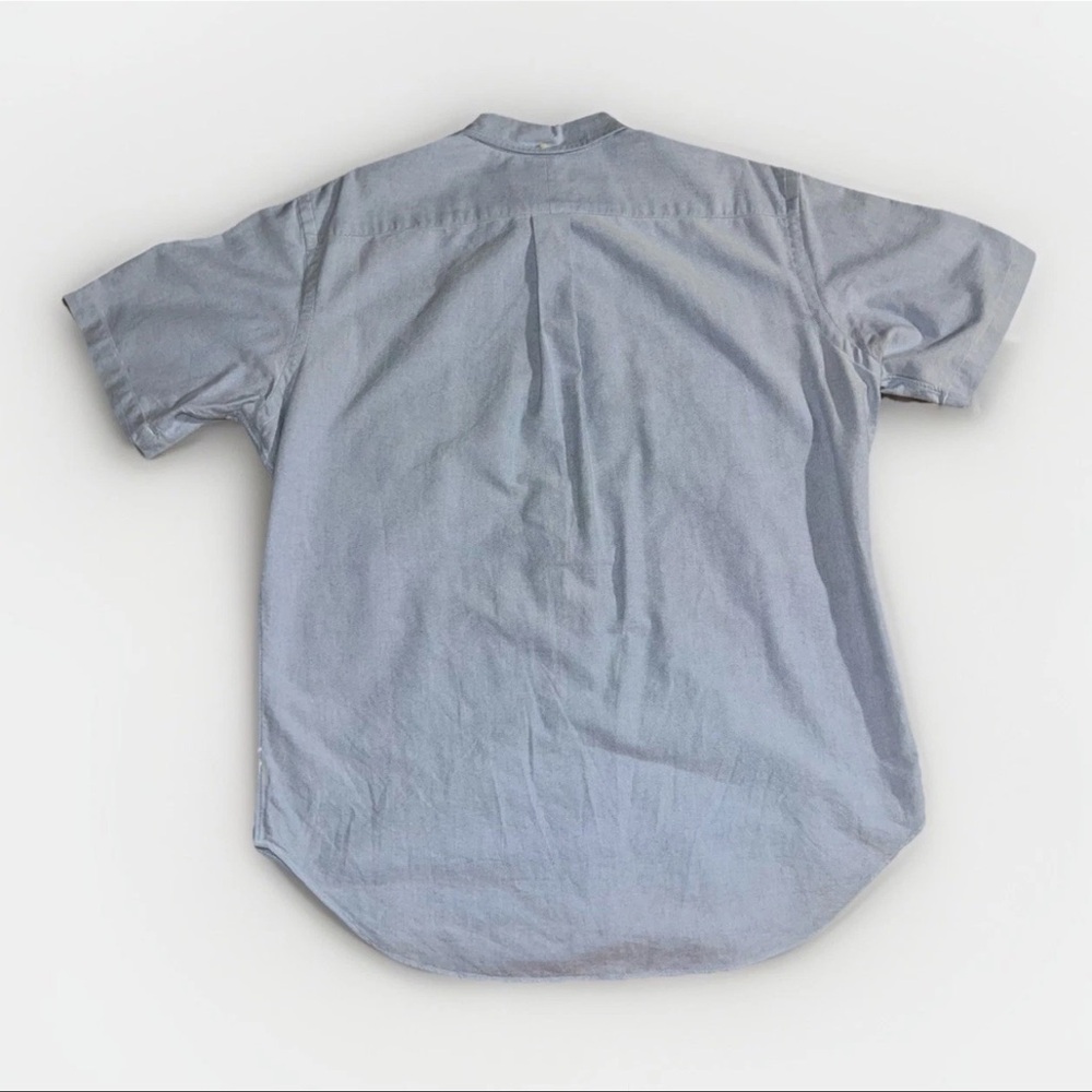 Vintage Polo Ralph Lauren Short Sleeve Button Shirt Men's Large Blue Flesh Pony - Picture 2 of 6